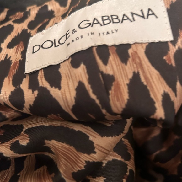 DOLCE & GABBANA VINTAGE Black Leather Coat 44 AUTHENTIC EXCELLENT CONDITION - Picture 7 of 8